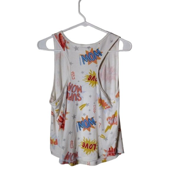 Old Navy Top Womens Medium Mom Tank Colorful Comic - Picture 2 of 9